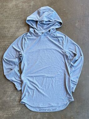 lululemon athletica Men's Hooded Long-Sleeve Top in Heather Blue